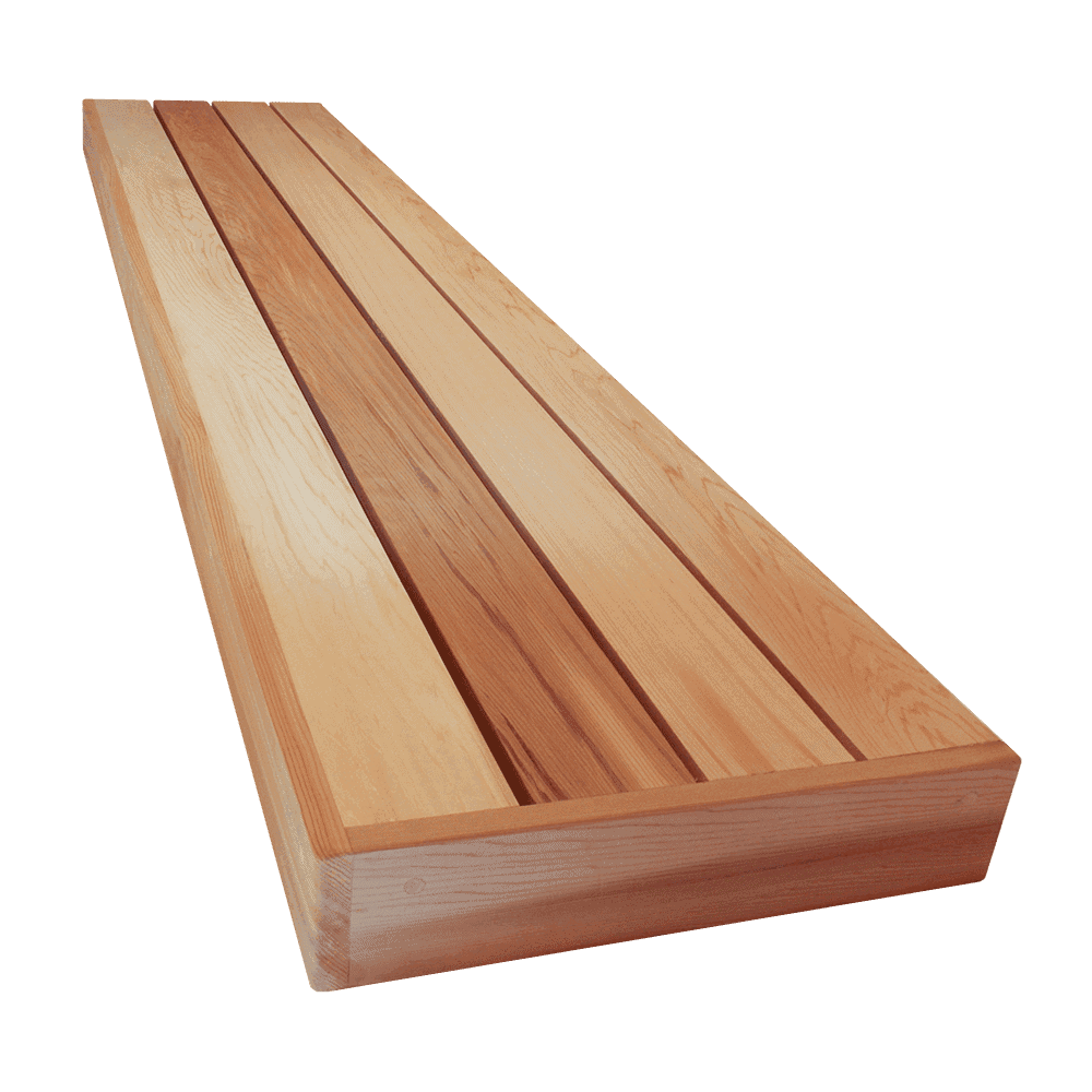 A Cedar Garden Bench Top