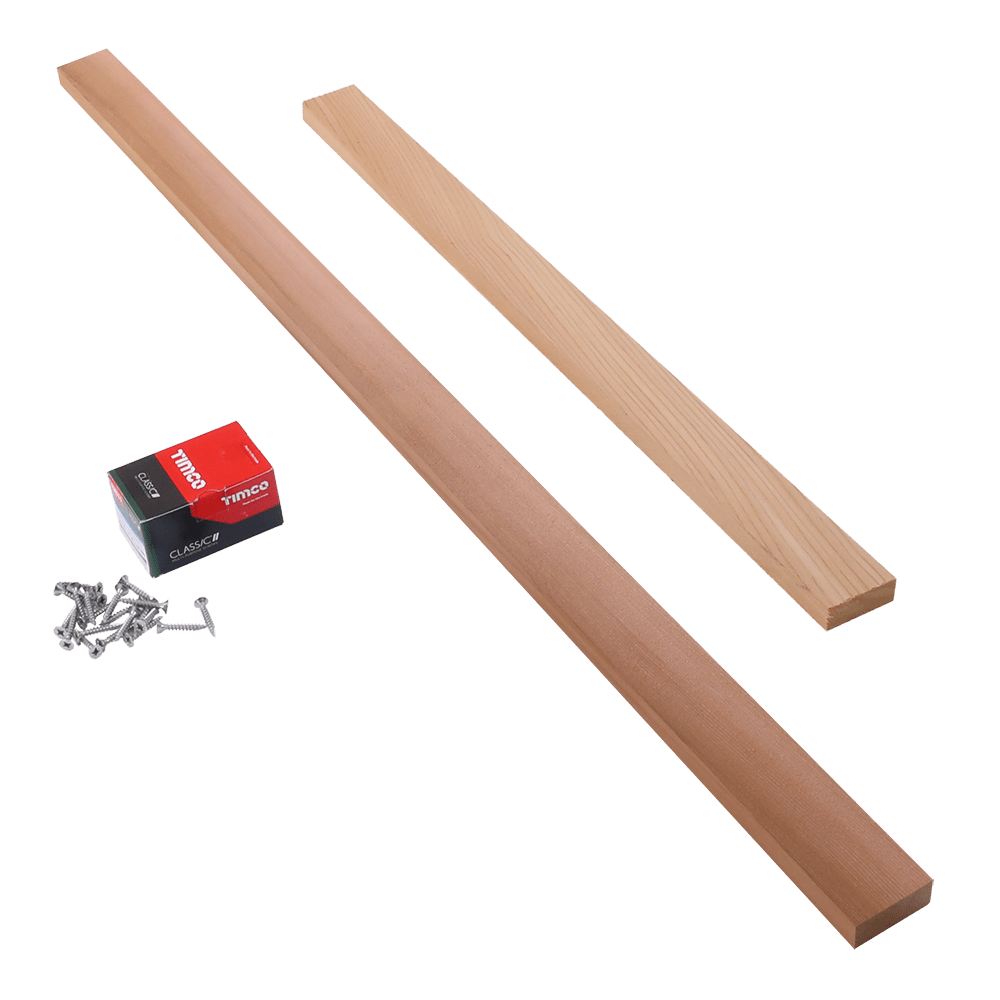 A Cedar privacy panel width adjustment kit. Not for use with slatted panels.