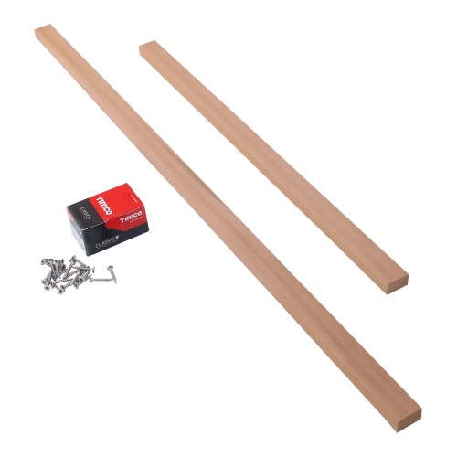 A slatted fence panel width adjustment kit.